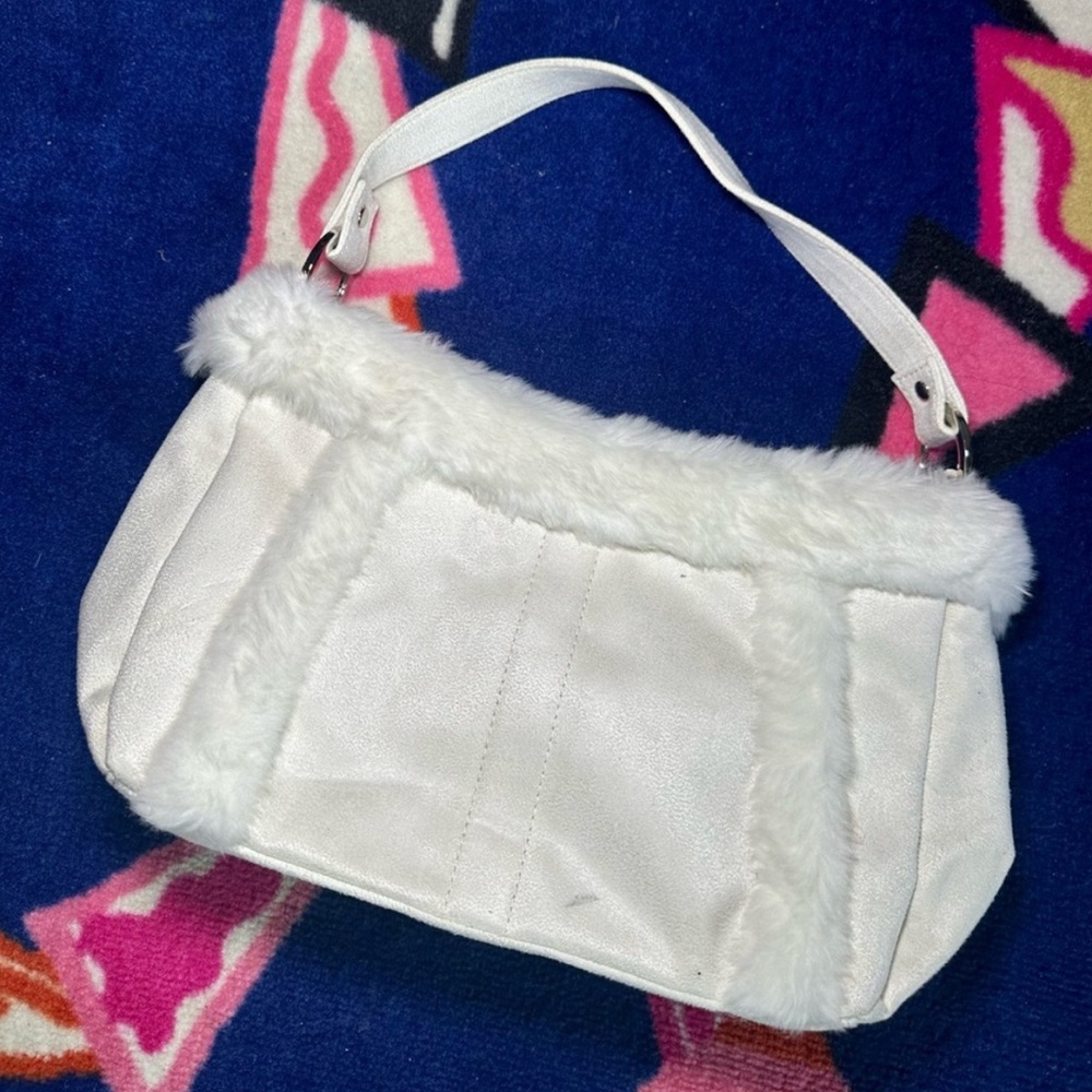 Bath & Body Works Vintage White Faux Fur Shoulder Bag